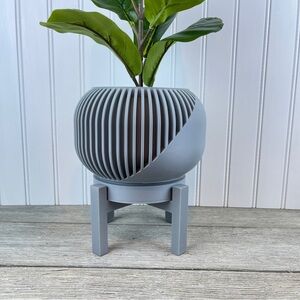 Indoor Flower Pot,The Narvo Planter Pot w/ Drainage Hole & Drip Tray